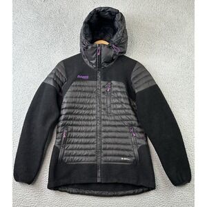 Bergans of Norway Osen Down/Wool Jacket Womens Small Black Hooded Full Zip